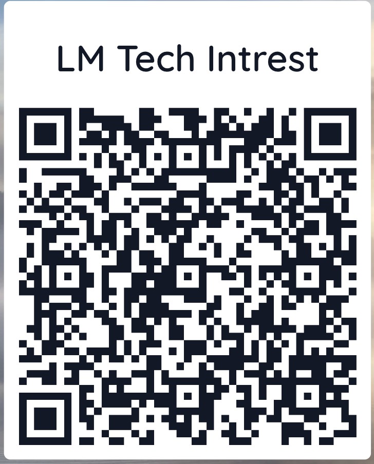 QR code labeled "LM Tech Intrest" for accessing related information or resources.