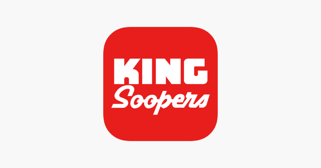 Logo of King Soopers, featuring bold white text on a red background with "KING" above "Soopers."